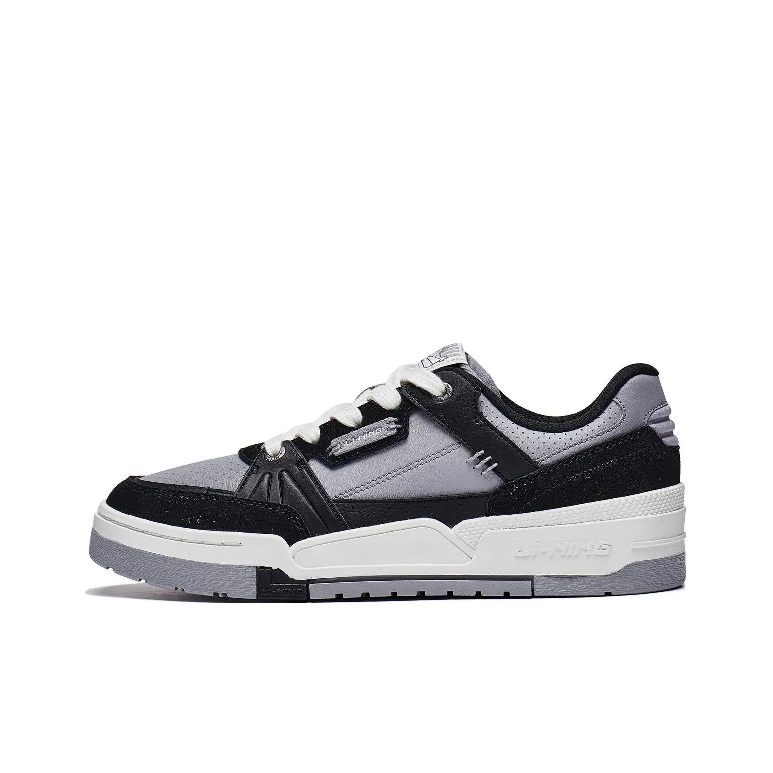 LiNing Journey 1.5 Anti Slip Wear Resistant Low Top Skateboard Shoes Men's Gray Black