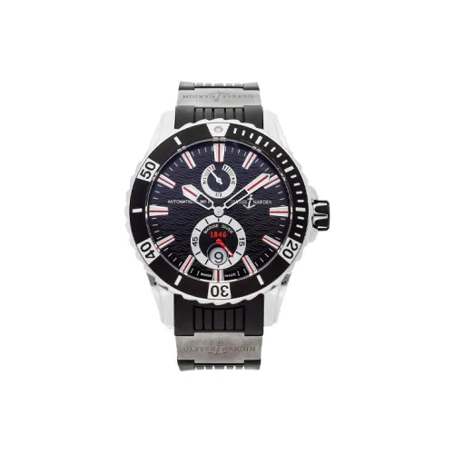 ULYSSE NARDIN Автоматический Механический Движение Мужские Nautical Collection Часы 44 мм Черные