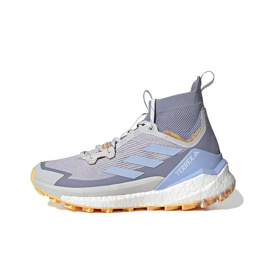adidas Terrex FREE HIKER 2 Амортизаторы Шок Устойчивость к истиранию Высокий Топ Уличная Обувь Женская Синий Фиолетовый