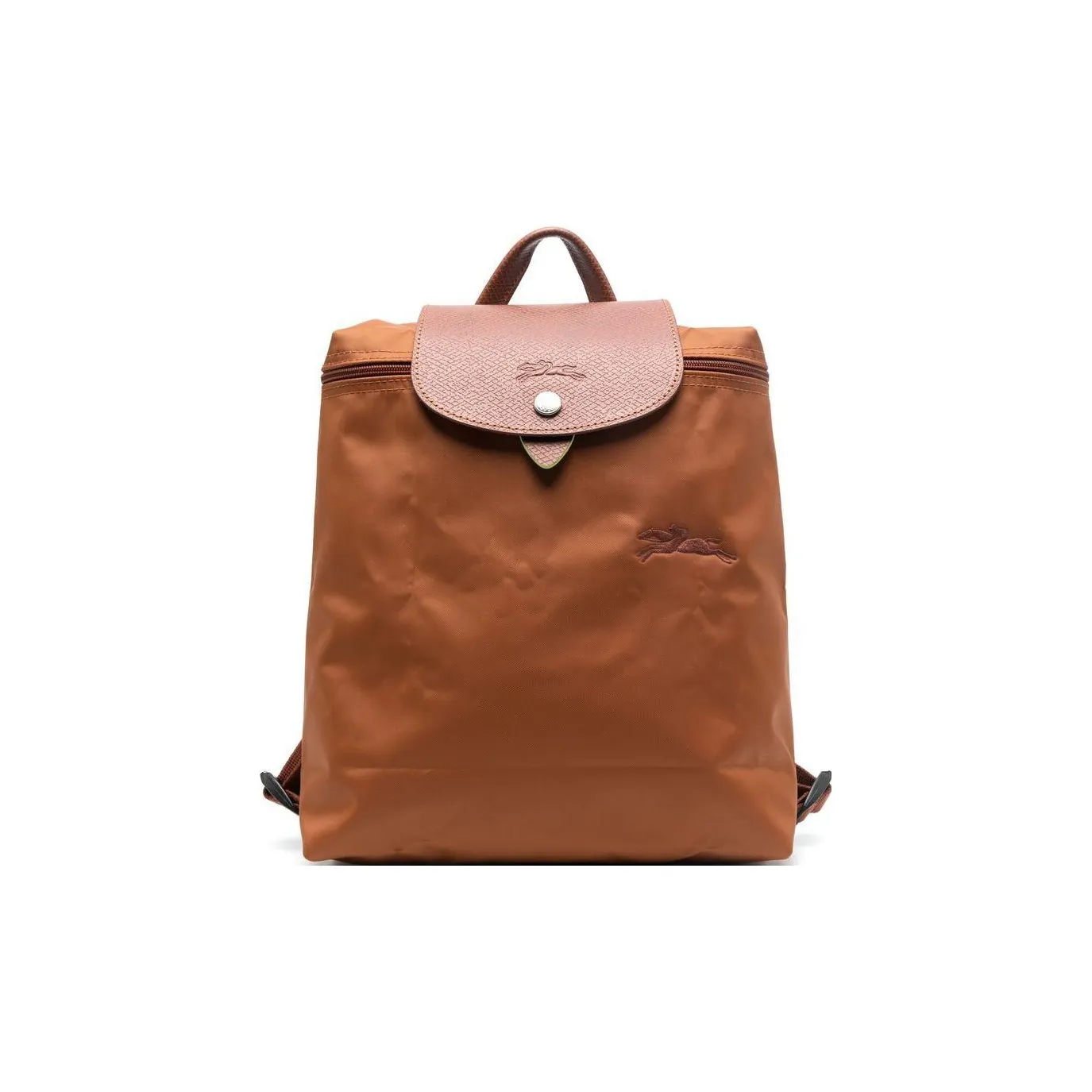 LONGCHAMP Le Pliage Green Cow Leather Trim Backpack Mini Women's Brown