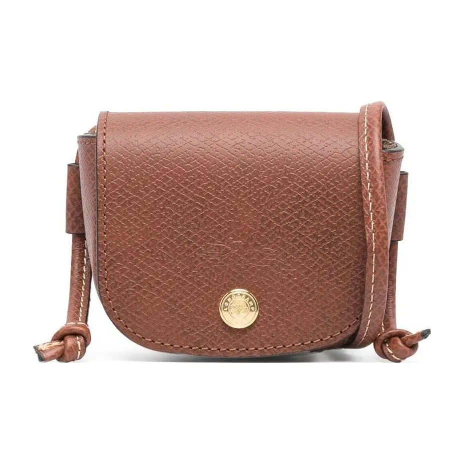 LONGCHAMP Cow Leather Shoulder Bag, Crossbody Bag, Coin Purse Regular Women's Brown