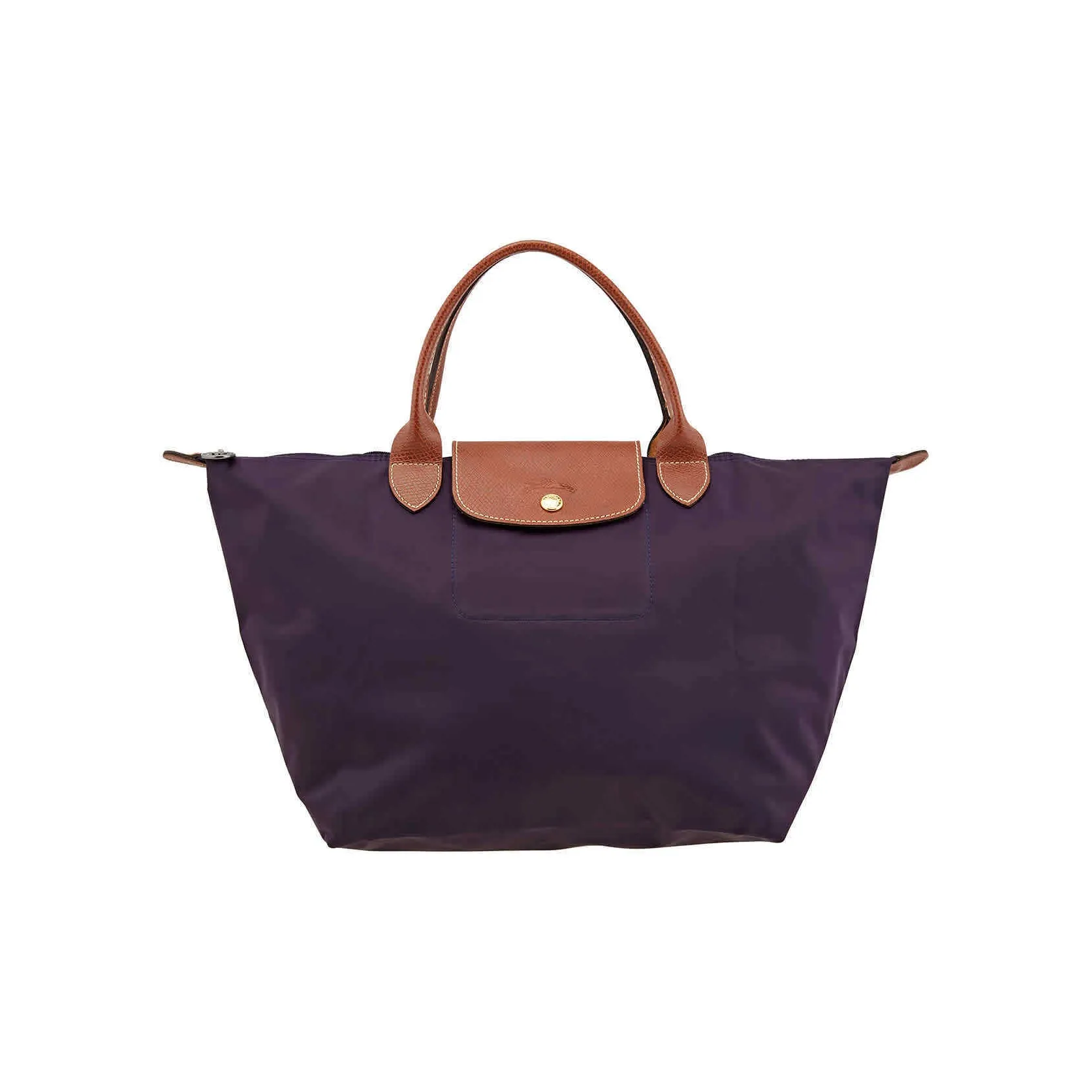 LONGCHAMP Le Pliage Коровья кожа с цветным холстом и кожа холст сумка через плечо средний женский черника