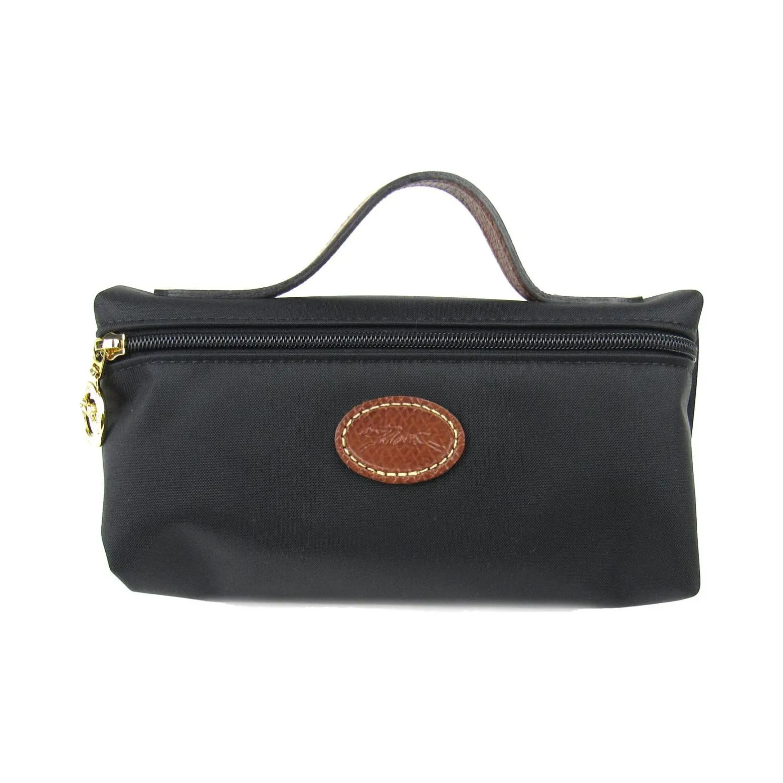 LONGCHAMP Le Pliage Холст Портативная Косметичка Клатч Сумка для Туалетных Принадлежностей 19 Женский Черный