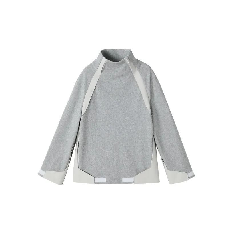 NORVINCY Outerwear Trendy Brand Half Open Collar Without Hood Sweatshirt Unisex
