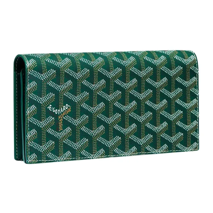 GOYARD RICHELIEU Canvas With Leather Wallet Unisex Green