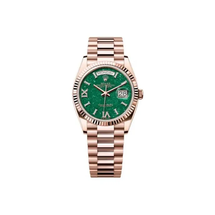 ROLEX Week-type Calendar Automatic Mechanical Movement Men's Watches Watch 36mm Green Dial