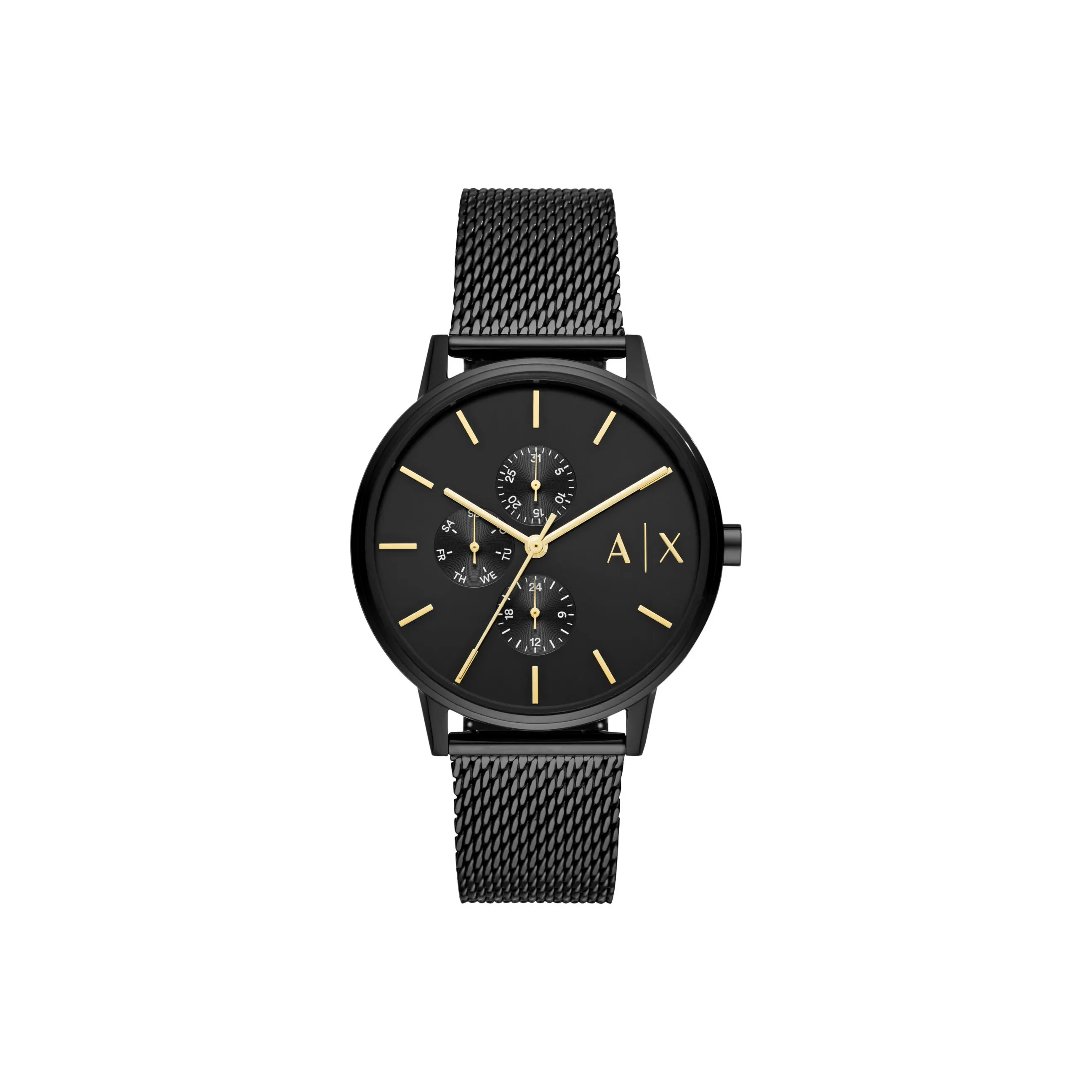 ARMANI EXCHANGEAE Darth Vader Наручные часы Кварцевый механизм Нержавеющая сталь Ремень Черный циферблат Мужские часы