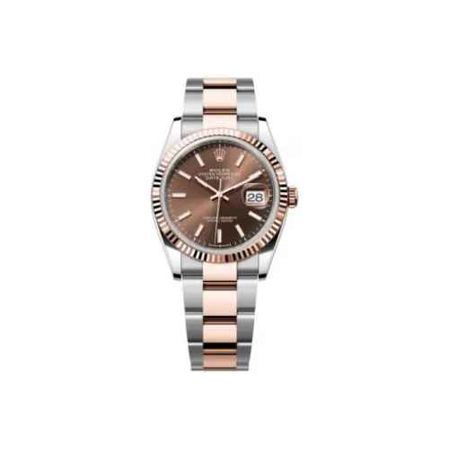 ROLEX Автоматический Механический Movement Мужские Часы Log Series 36 мм Кофе