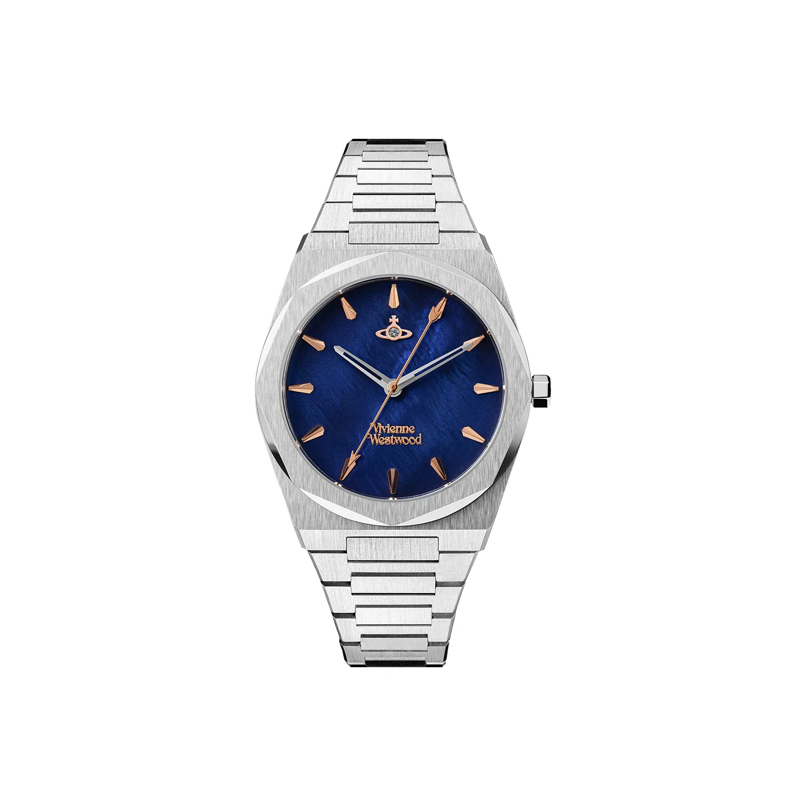 Vivienne Westwood часы с кварцевым механизмом ремешок из нержавеющей стали синий циферблат женские часы