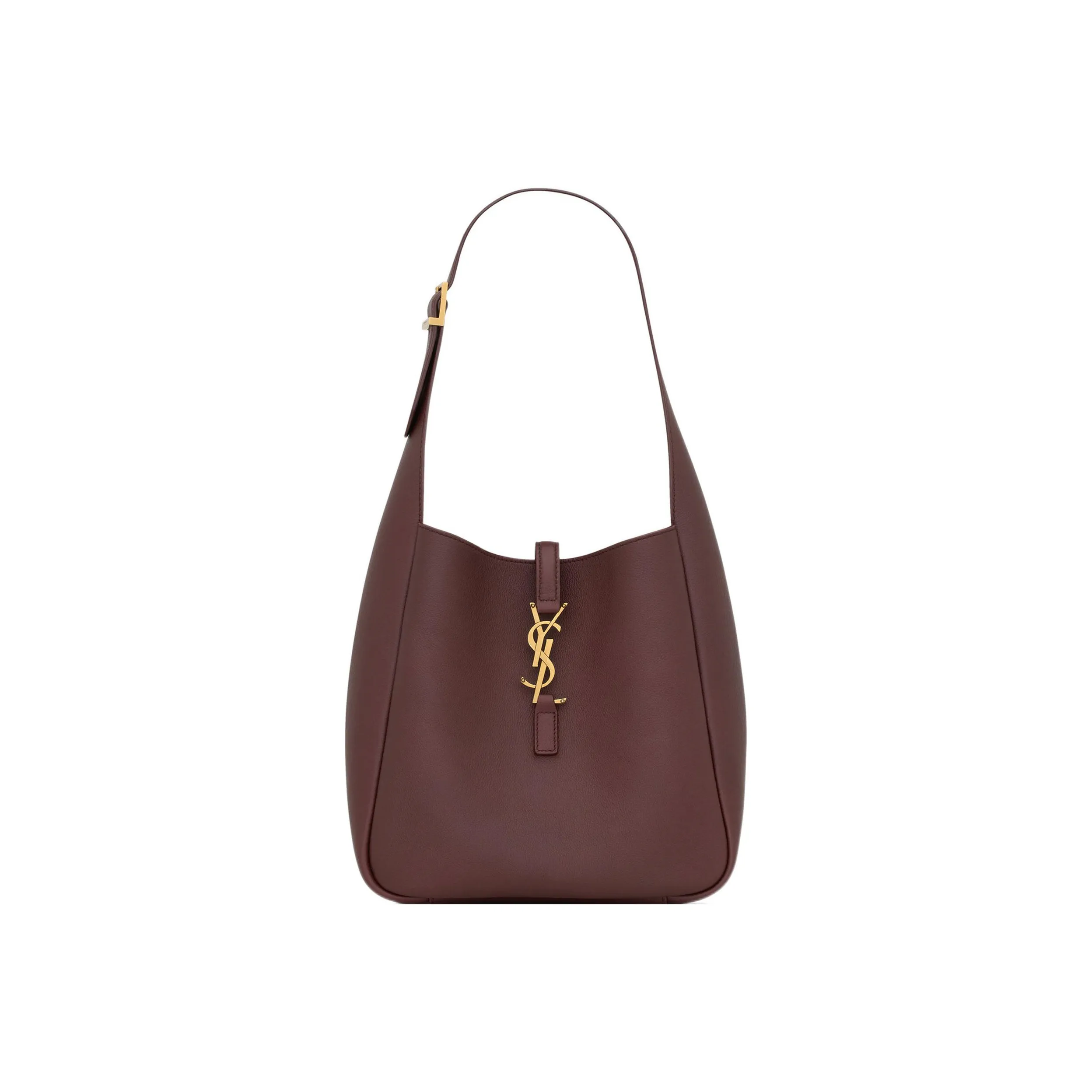SAINT LAURENT LE5A7 Smooth Calf Leather Hobo Bag, Handbag, Shoulder Bag Women's Burgundy