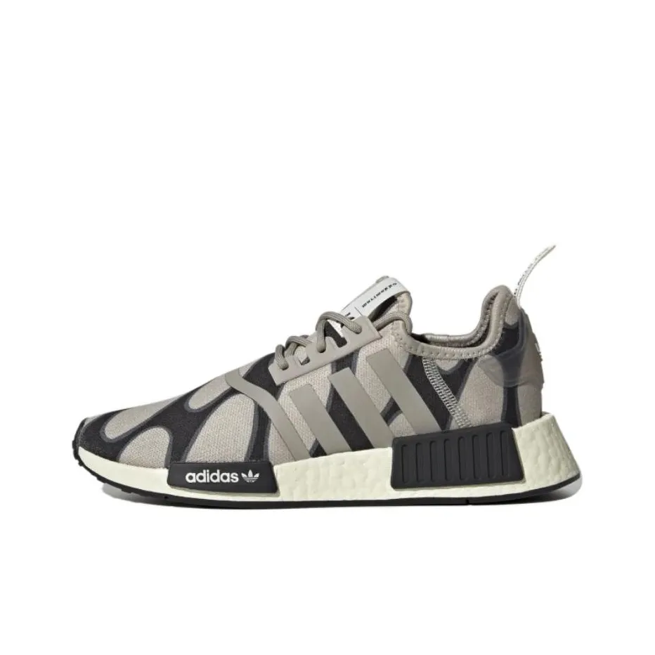 Marimekko X Adidas Originals NMD_R1 Casual Shoes Women's Low Top Beige Gray
