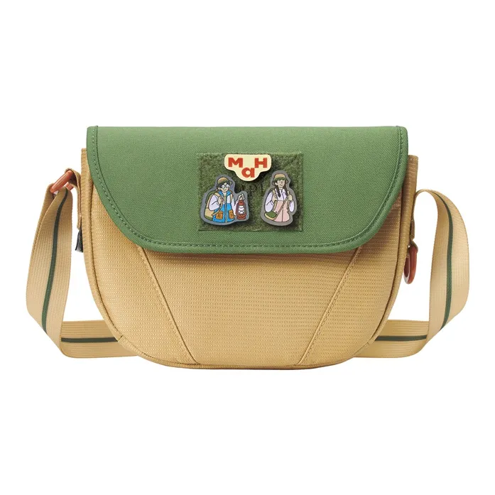 MAH Коллаборация In The Prime of life Полиэстер Седло Сумка Сумка через плечо Маленькая Женская Песочного цвета Мшисто-зеленый
