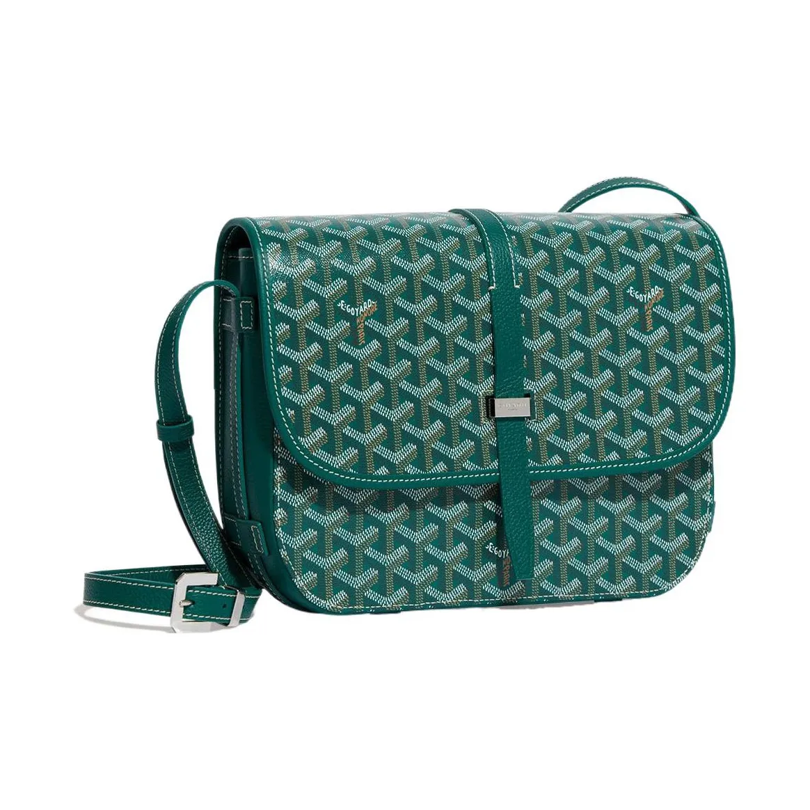 GOYARD Belvédère Canvas With Leather Crossbody Bags Borsetta Shoulder Bags Borsetta Unisex Green