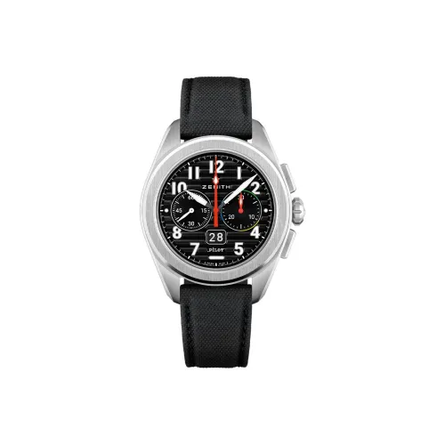 Zenith Автоматический Механический Movement Мужские Пилот Часы 42,5 мм Черные