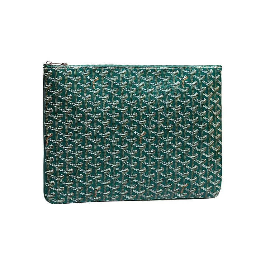 GOYARD SENAT Canvas With Leather Wallet, Toiletry Bag, Clutch Regular Unisex Green