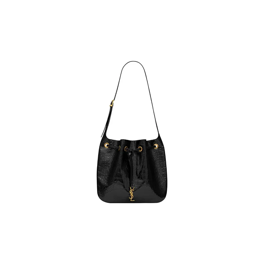 SAINT LAURENT PARIS Cow Leather Hobo Bag, Handbag, Shoulder Bag Women's Black