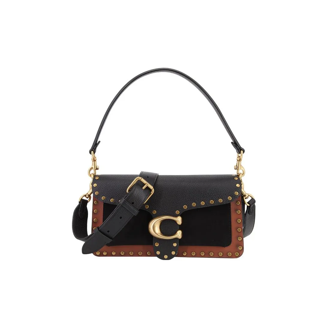 COACH Tabby Suede Cow Leather Shoulder Bag Crossbody Bag Shoulder Bag Women's Black Brown