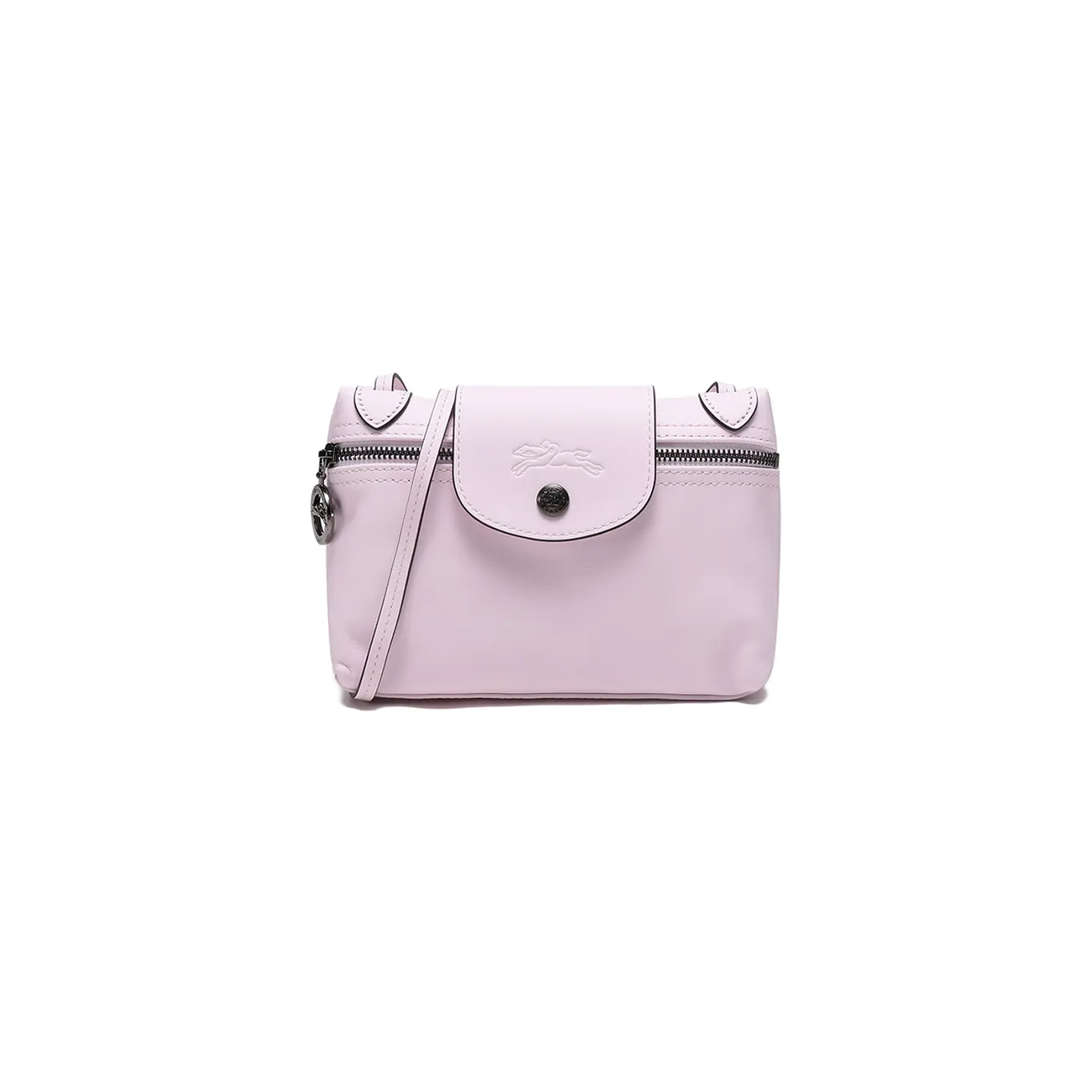 LONGCHAMP Le Pliage Leather Mahjong Bag Shoulder Bag Crossbody Bag Regular Women's Petal Pink