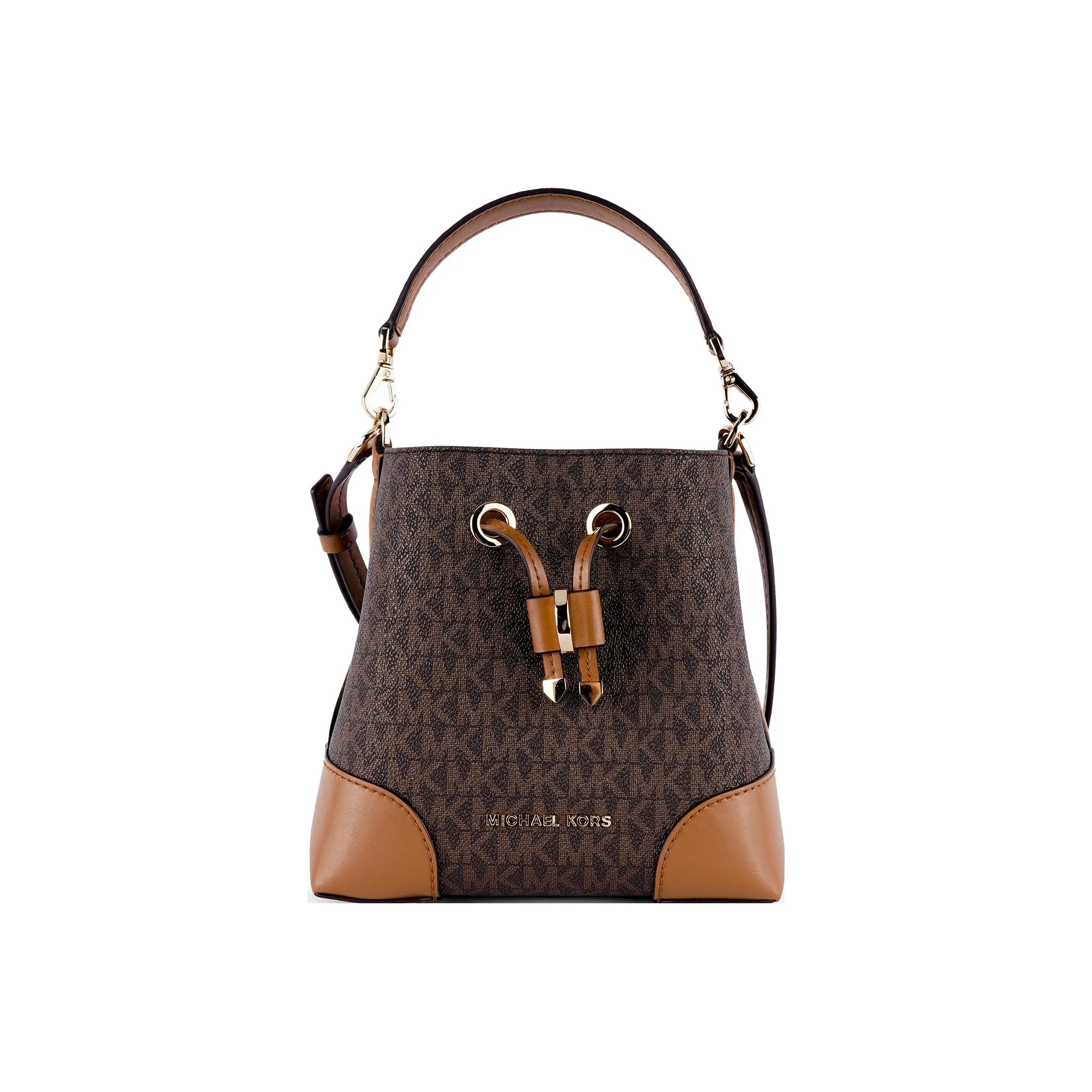 MICHAEL KORS Mercer Cow Leather Bucket looks Bags Shoulder Bag Crossbody Bag Extra Small Women's Acorn Brown