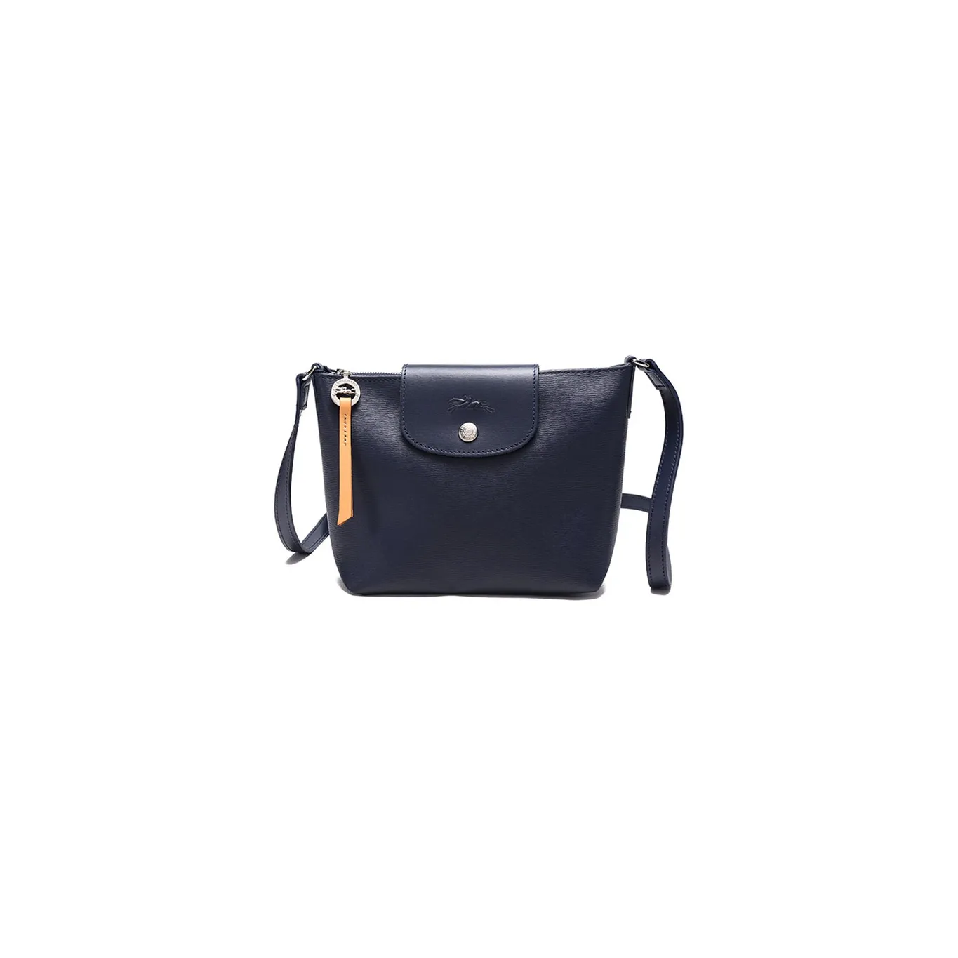 LONGCHAMP Le Pliage City Coated Canvas With Leather Trim Shoulder Bag, Crossbody Bag Regular Women's Dark Blue