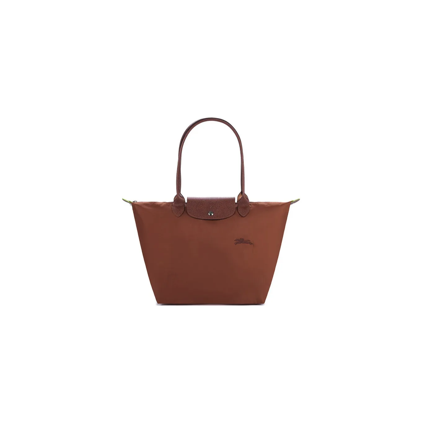 LONGCHAMP Le Pliage Green Canvas With Leather Canvas Bag Dumpling Bag Handbag Shoulder Bag Large Size Women's Brown