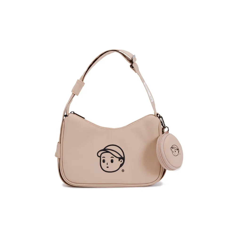 Finerworld Nylon Fabric Shoulder Bag Commute Crossbody Bag Unisex Sandstone Slate Gray Black Orange Pink