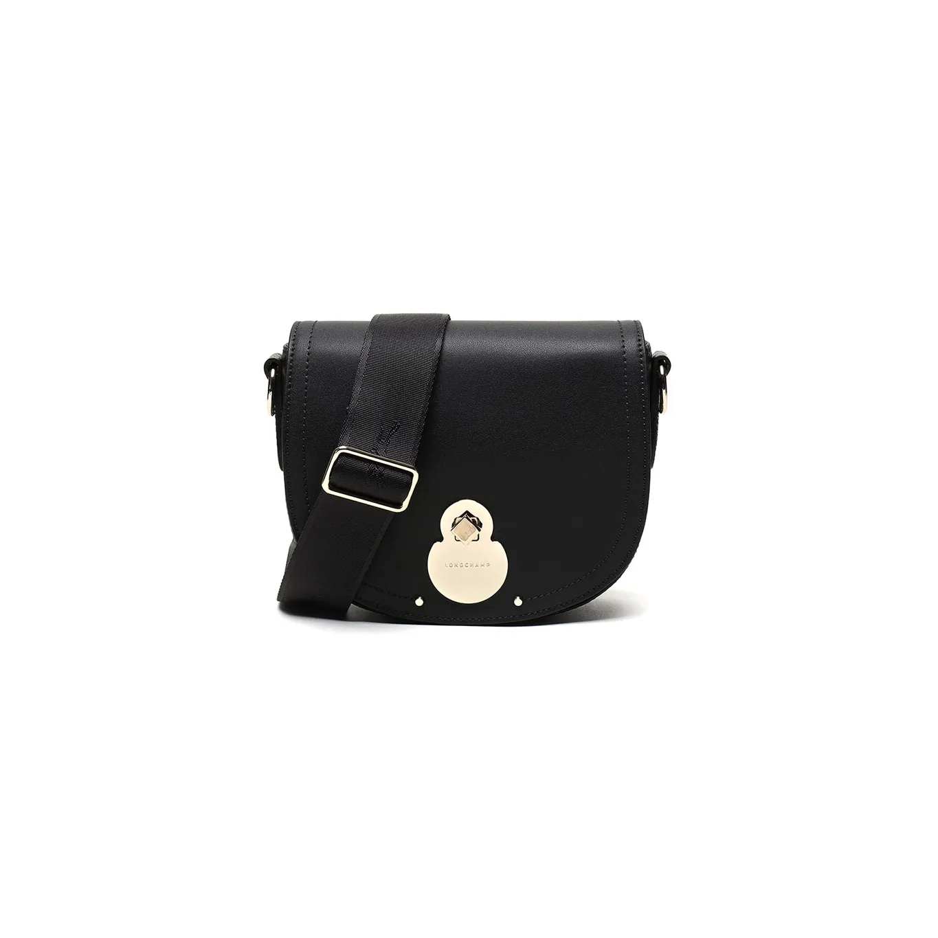 LONGCHAMP Le Pliage Коровья кожа Курьерская сумка Сумка через плечо Сумка на плечо Женская Черная