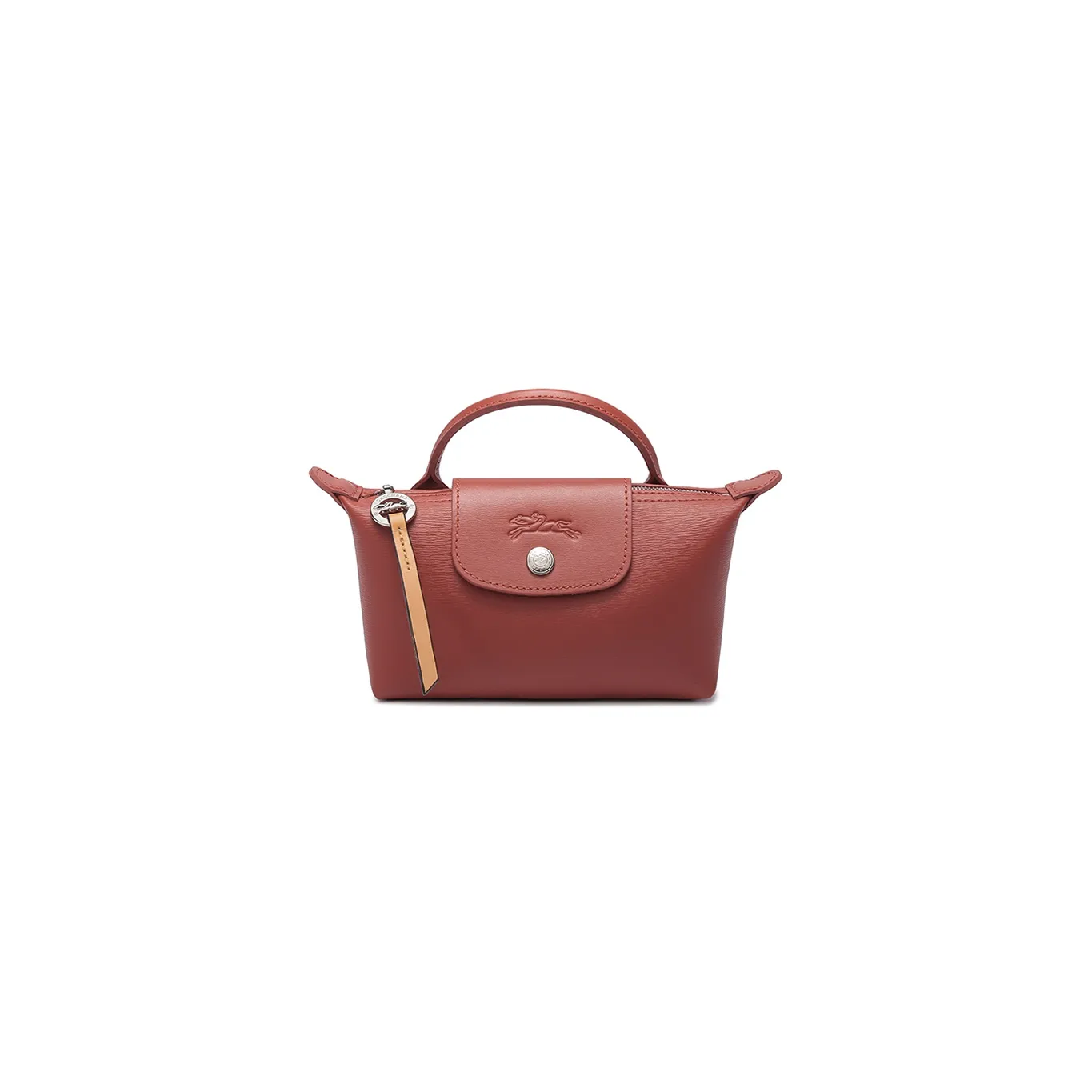LONGCHAMP Le Pliage City Coated Canvas With Leather Trim Dumpling Bag HandBags pre-owned Regular Women's Orange