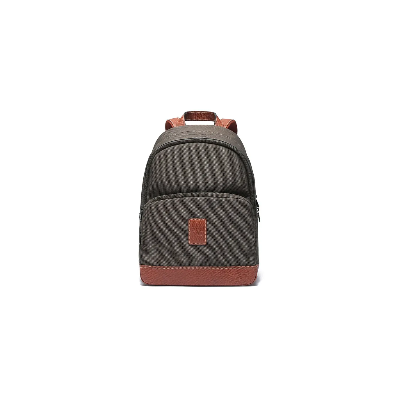 LONGCHAMP Boxford Canvas With Leather Trim Backpack Men's Brown