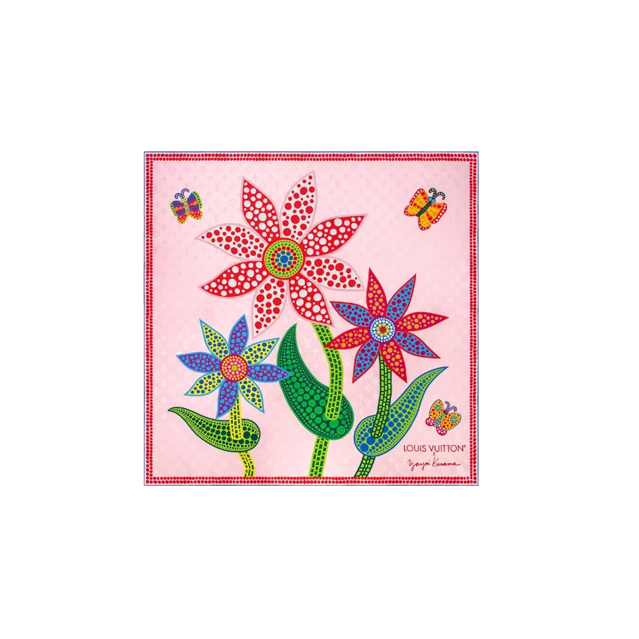 LOUIS VUITTON Lv X Yk Flowers Square 90