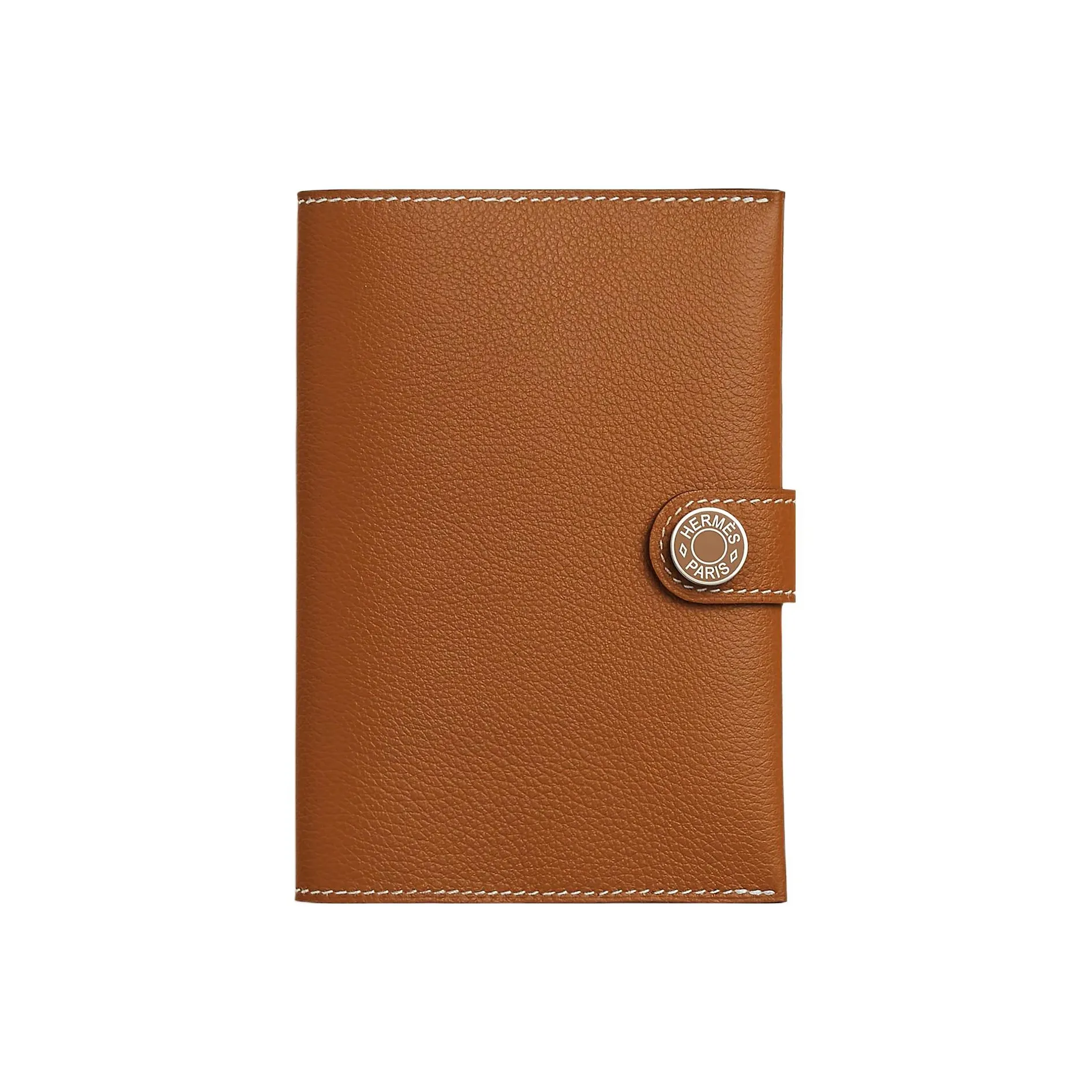 HERMES R.M.S Evergrain Calfskin Passport Holder Men's Gold