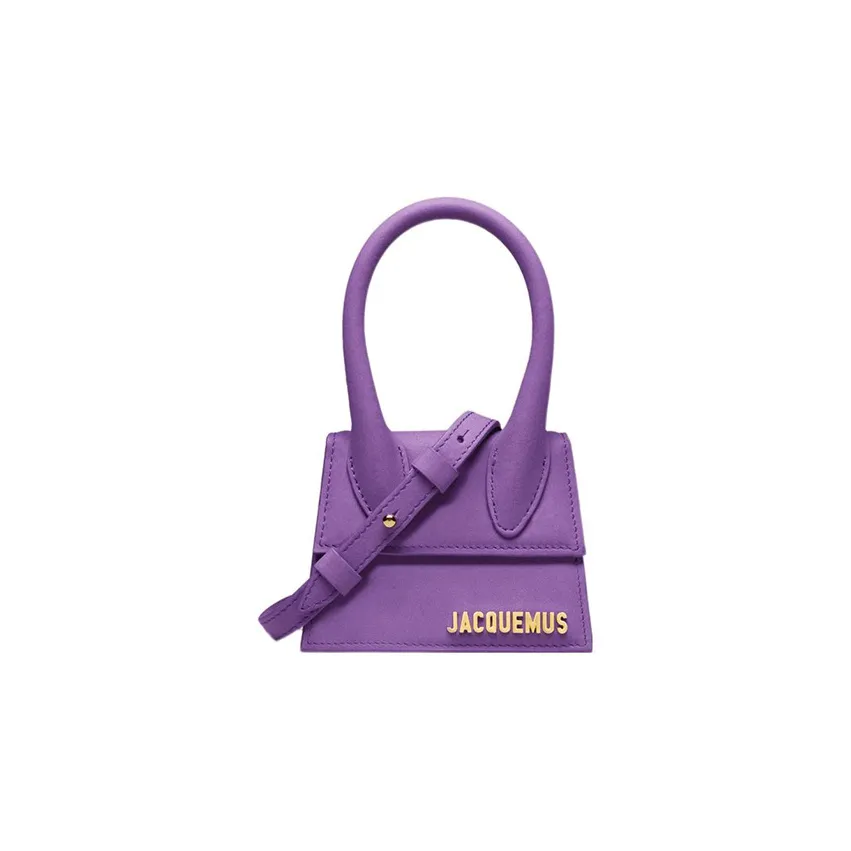 Jacquemus Le Chiquito Cow Leather Shoulder Bag, Crossbody Bag, Handbag Mini Women's Purple