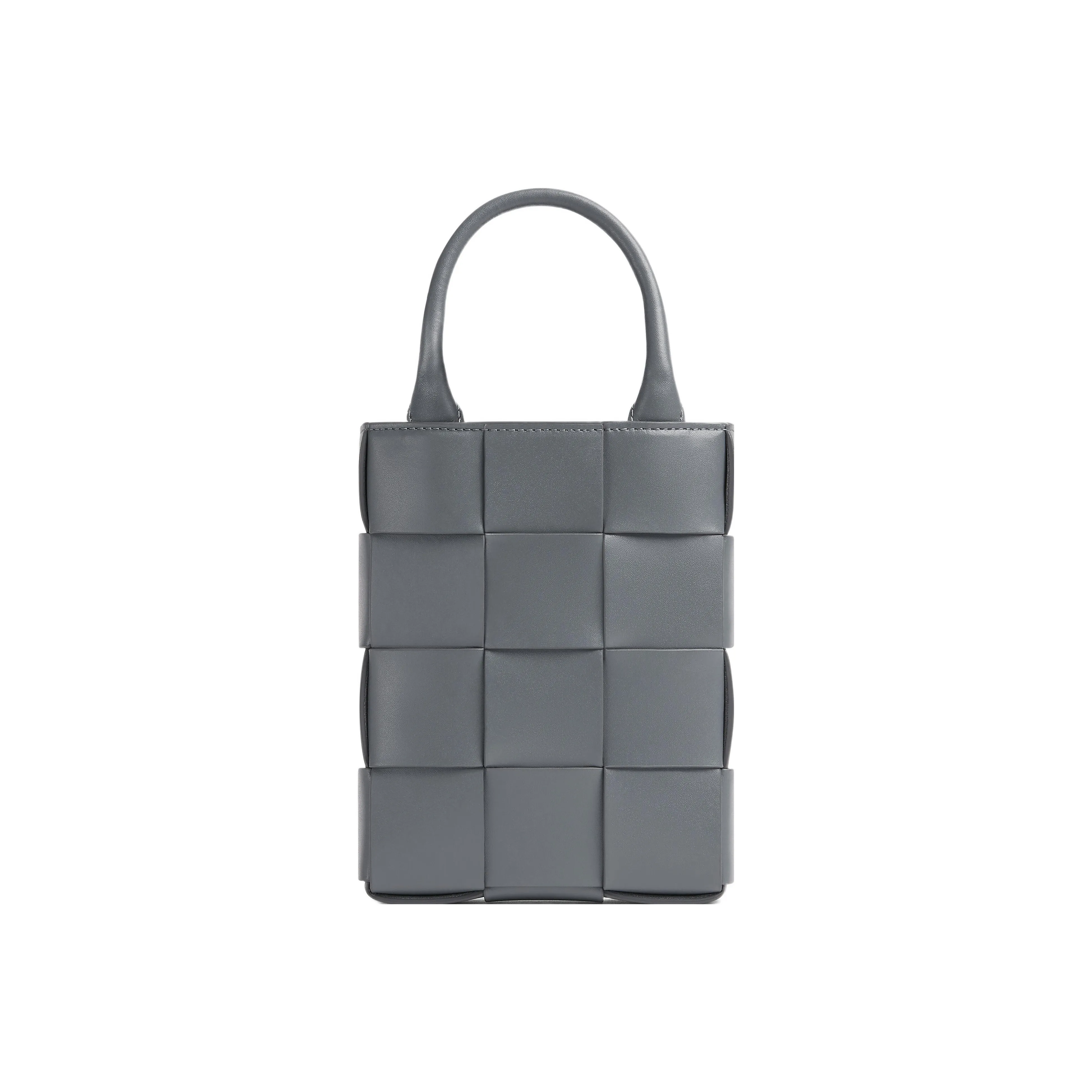 Bottega Veneta Cow Leather Tote Bag, Shopping Bag, Handbag Mini Men's Gray