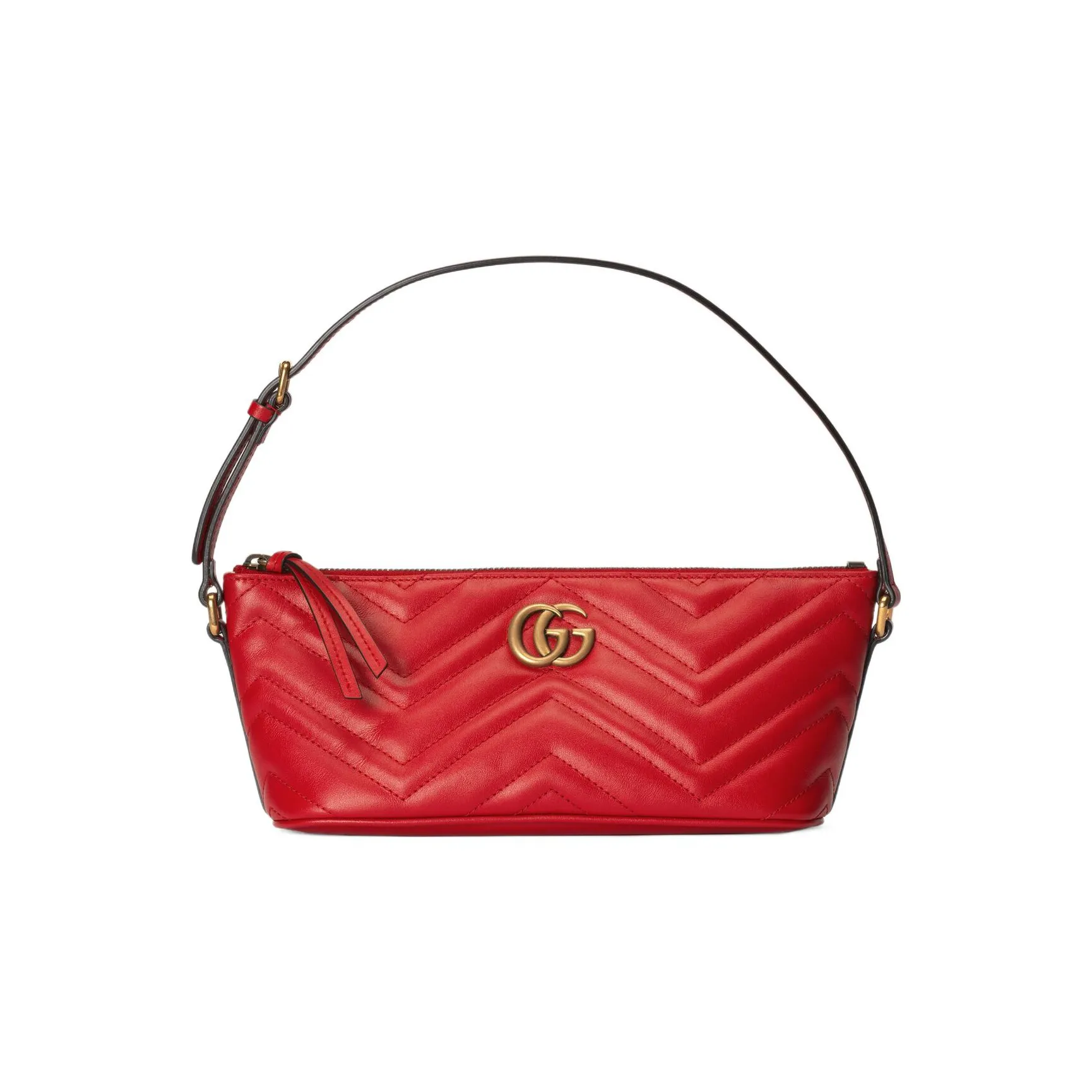 GUCCI GG Marmont Leather Handbag Shoulder Bag Women's Red