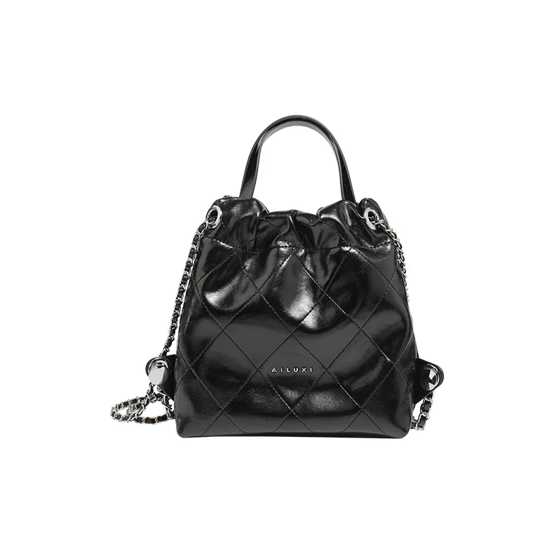AILUXI PU Handbag, Shoulder Bag, Backpack Medium Size Women's Black