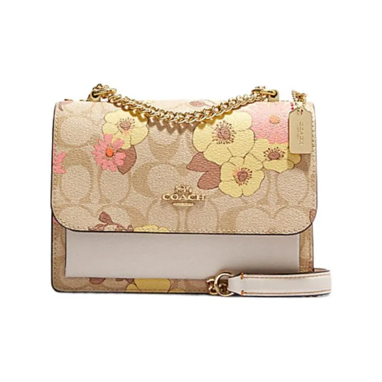 COACH Klare Cow Leather Shoulder Bag Crossbody Bag Small Size Women's Khaki