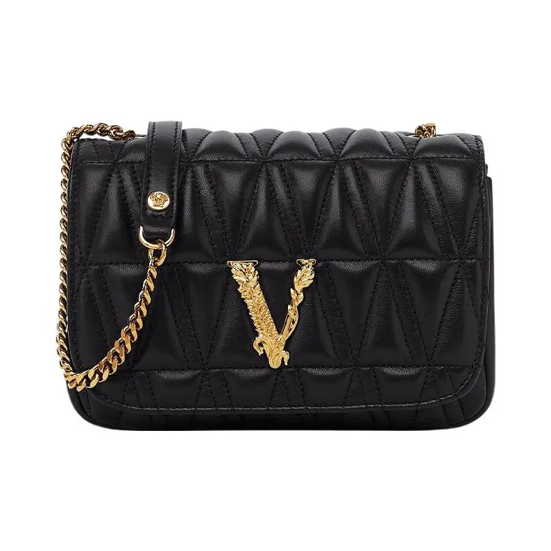 FANSIZHE Leather Shoulder Bag Women's Black