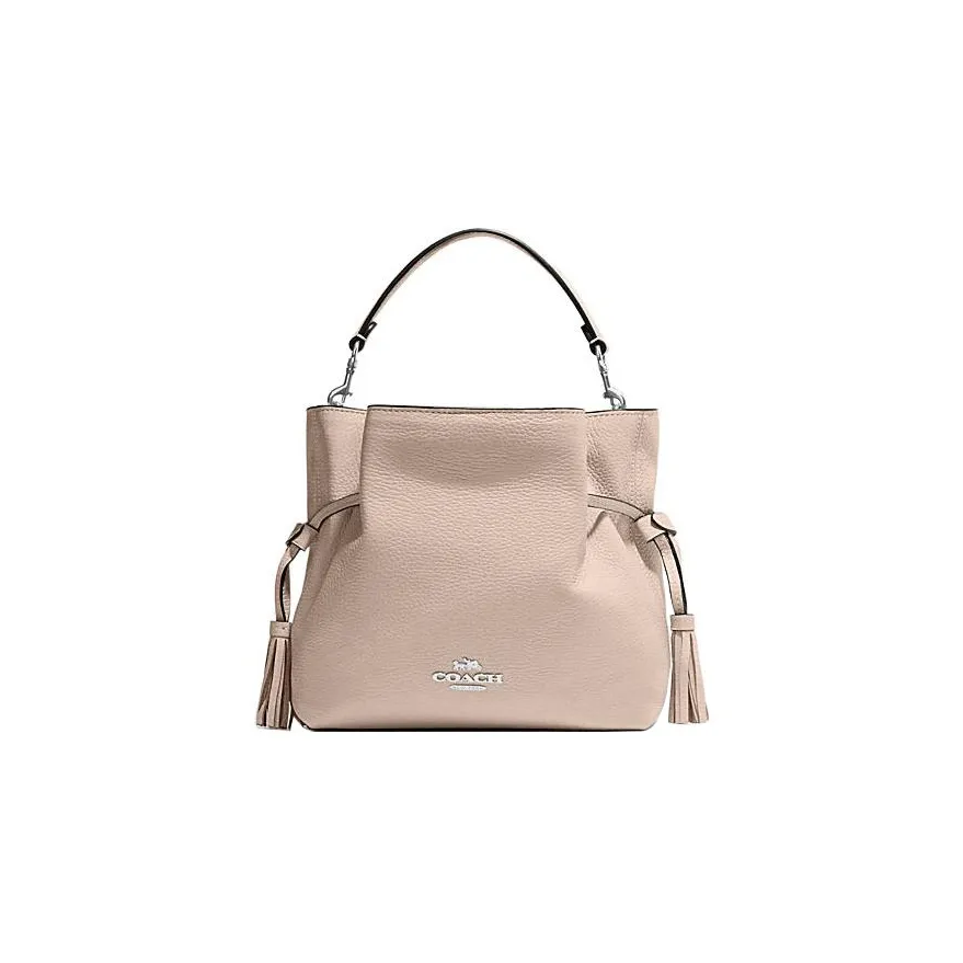 COACH Andy Коровья кожа Сумка Сумка через плечо Сумка через плечо Средний Женская Бежевая