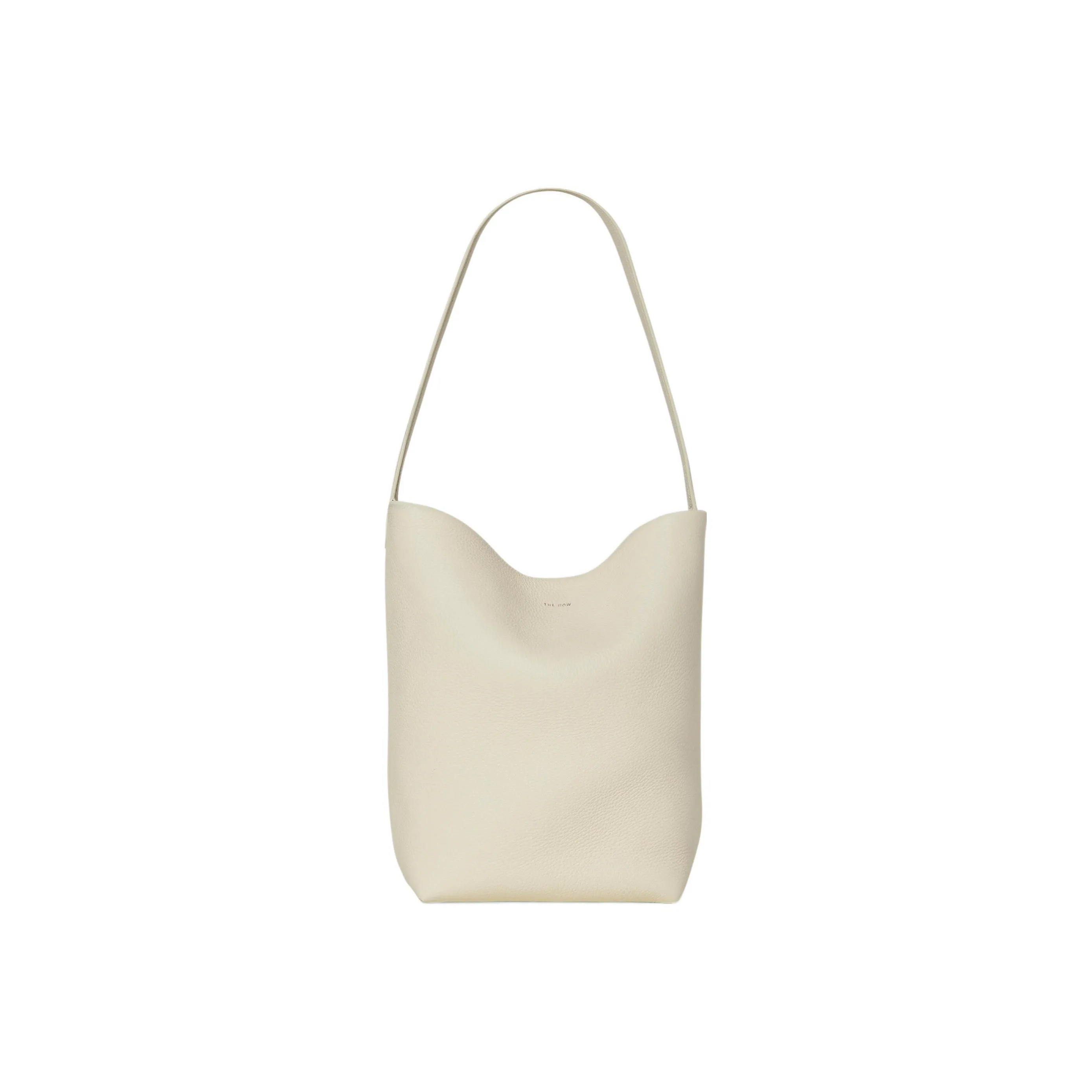 THE ROW N/S Park Grain Calfskin Bucket Bag Tote Shoulder Bag, Handbag Women's Ivory White