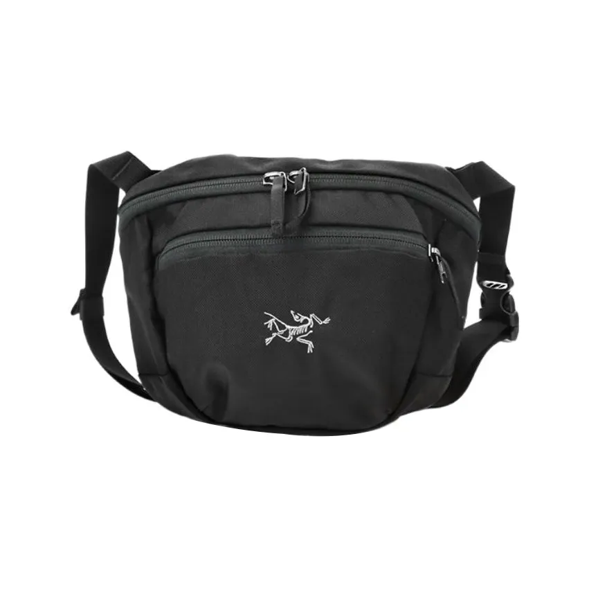 Arcteryx 2L One Shoulder Crossbody Fanny Pack Outdoor Bag Polyester Black Unisex