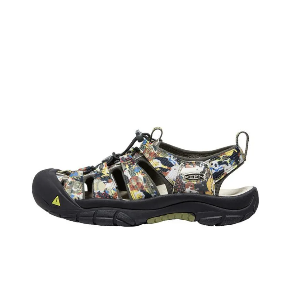 KEEN Newport Retro Устойчивая к истиранию Обувь для треккинга Мужская с принтом Зеленый Черный