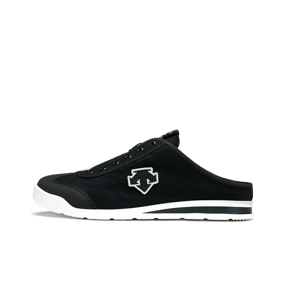 DESCENTE Chron Tempo Mule Anti Slip And Wear Resistant Breathable Low Top Casual Shoes Unisex Black