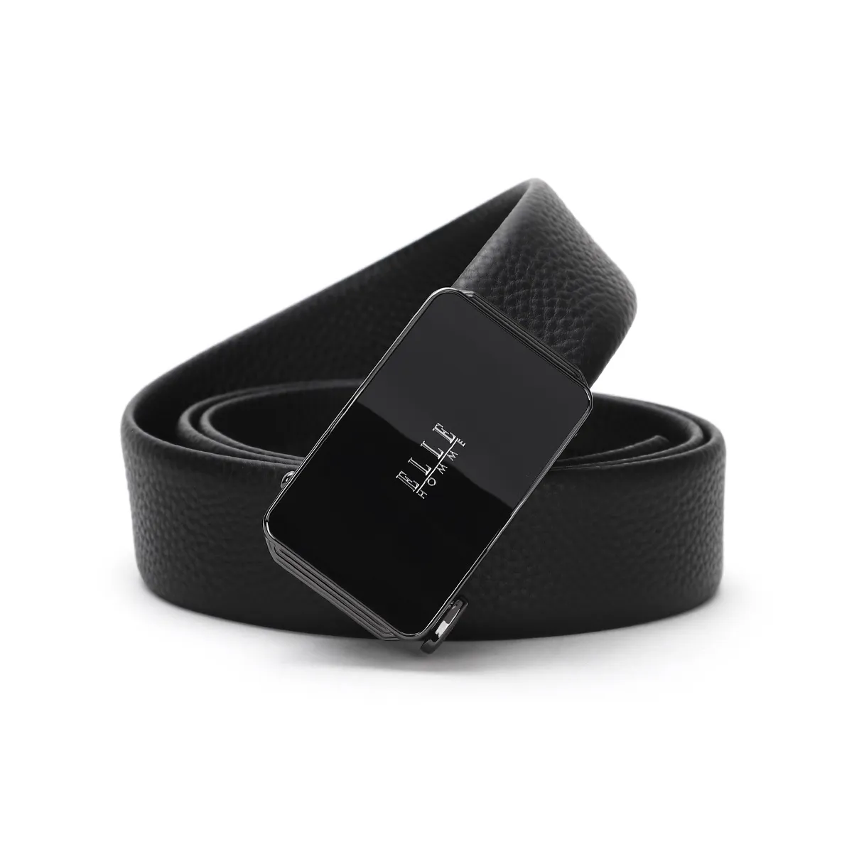 ELLE HOMME Ремни из коровьей кожи, черные, мужские