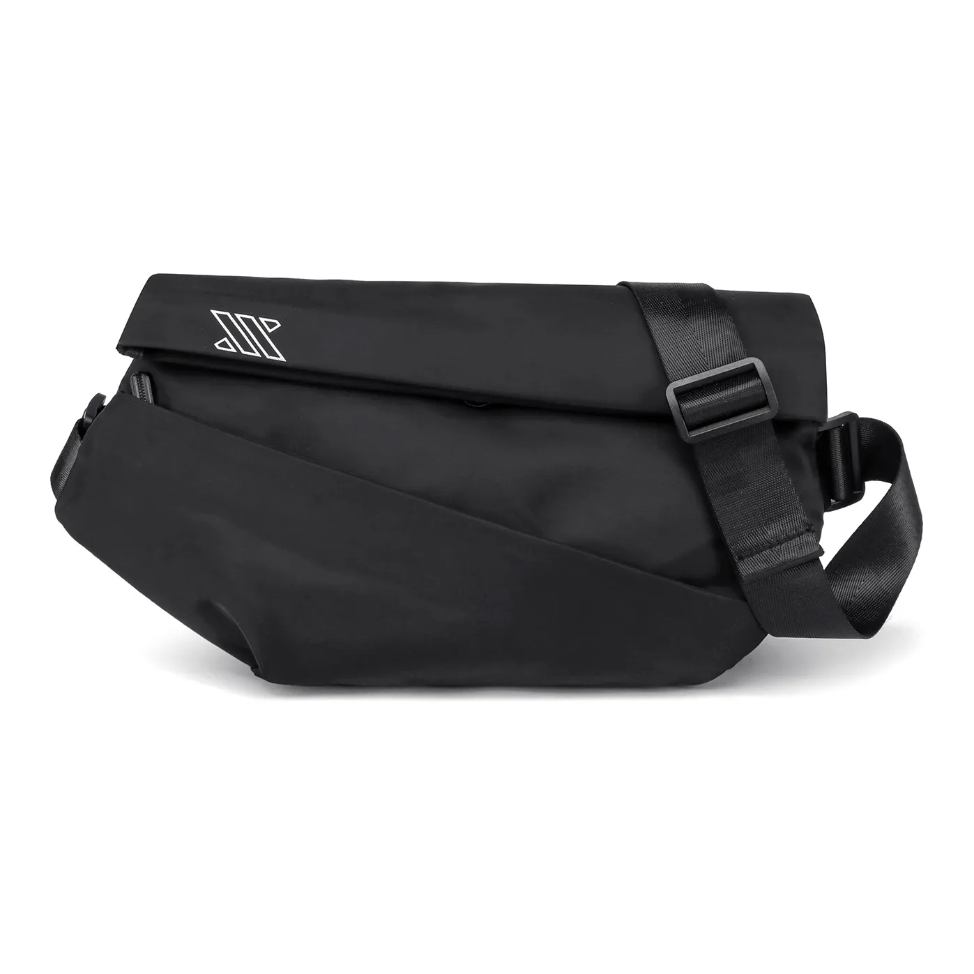 NOMK Oxford Workwear Messenger Bag Backpack Fanny Pack Regular Unisex Black/Gray