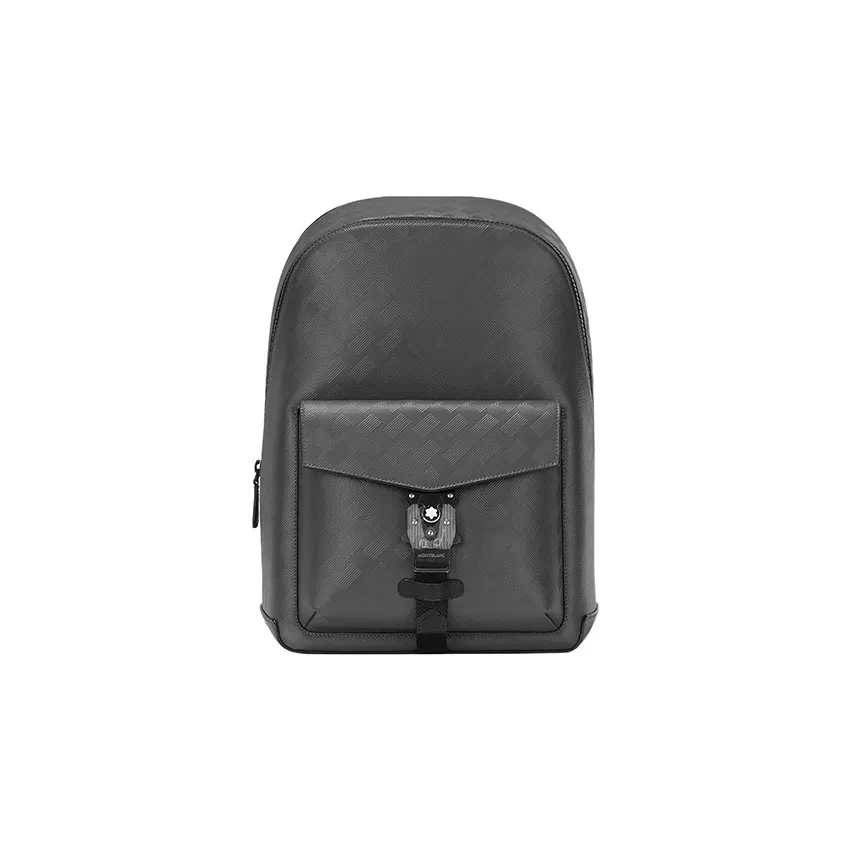 MONTBLANC Cow Leather Backpack Regular Unisex Elegant Gray