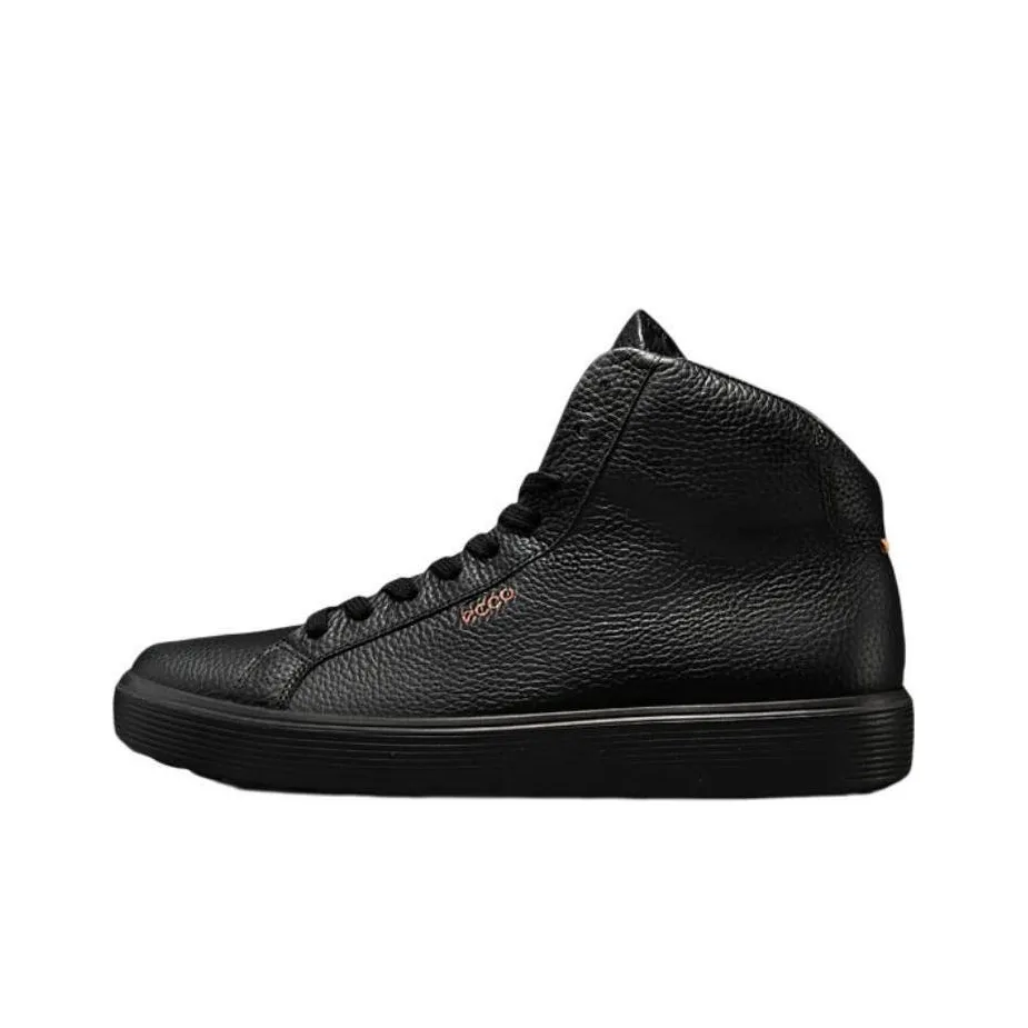 Ecco SoftCool 60th Anniversary Высокие Кроссовки для Скейтбординга Мужские Черные