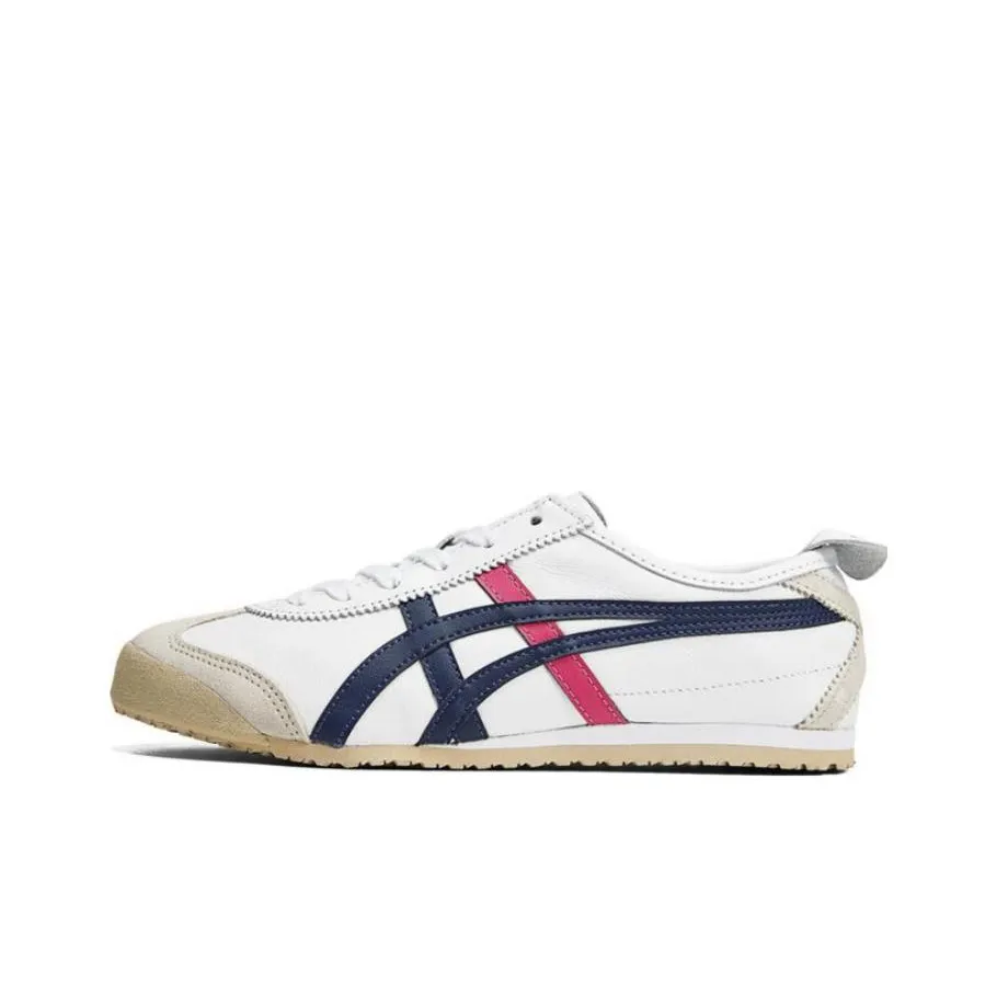 Onitsuka Tiger MEXICO 66 Slip Устойчивый к истиранию Низкий Топ Casual Унисекс Розовый Синий