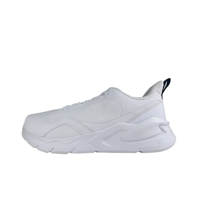 361° Wear resistant, Non slip And Breathable Low Top Running Shoes Men's White