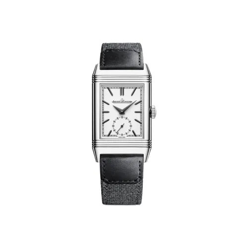 Jaeger LeCoultre Ручной Механический Движение Мужские Flip Collection REVERSO Часы 45,6мм*27,4мм*8,5мм Серебряный