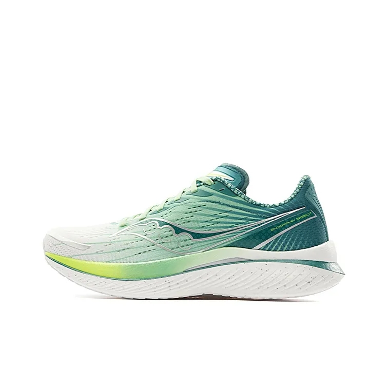 Saucony Endorphin Speed 3 Non slip Lightweight Low Top Casual Running Shoes Unisex White Green